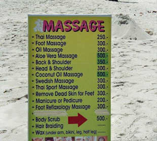 Preise Massagen