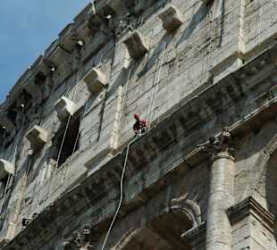 Gerüstbauer am Colosseum