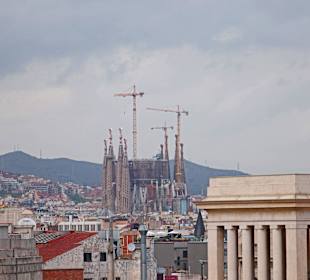 Sagrada Familia aus der Sicht der Kathedrale