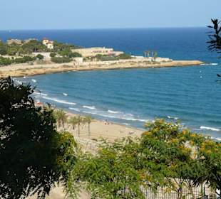 Ausblick auf den Strand von oben