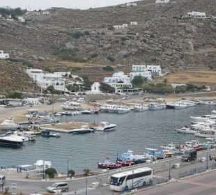 Hafen von Mykonos bei bedecktem Himmel!