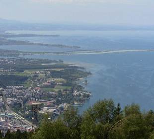 Blick vom Pfänder auf Österreich und den Weg des