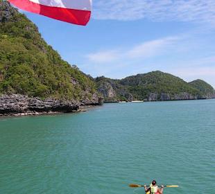 Kajak fahren im Angthong Marine Nationalpark