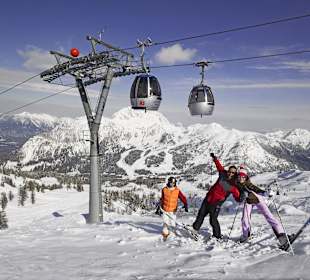 Skiregion Nassfeld; direkt vor dem Hotel gehts los