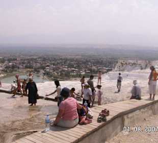 Blick auf die Kalkterrassen