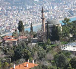 Ein Blick von der Burg auf Alanya