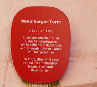 Hinweisschild zum Turm