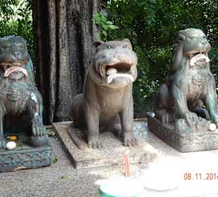 Opfergaben: Fisch und Ei