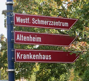 Wegweiser in der Borkener Innenstadt