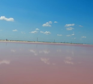 Pink Water + blauer Himmel