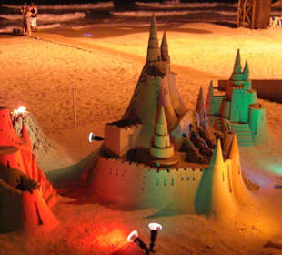 Strandmotiv im Dunkeln