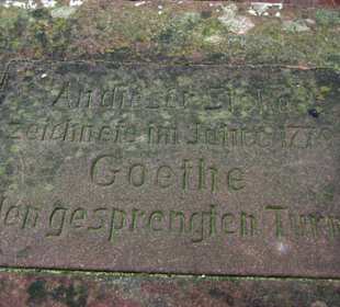 Inschrift zum gesprengten Turm