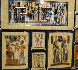 Papyrus- Verkauf in der Papyrusfabrik  
