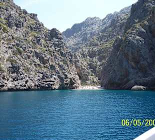 Blick vom Schiff auf Torrent de Parreis
