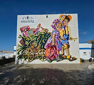 Gehäkeltes Wandbild