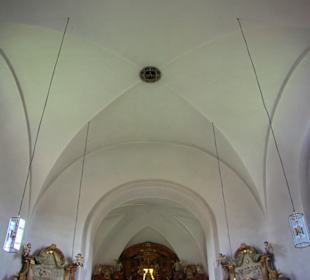 Hoch zur Deckenkonstruktion 