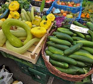 Impressionen vom Rundgang über den Wochenmarkt