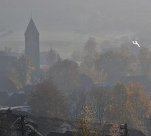 Saalhausen im Nebel