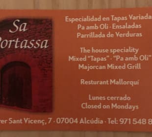 Restaurant Sa Portassa