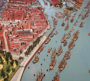 Hafendiorama im Museum