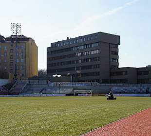 Westtribüne des Viktoria Stadion