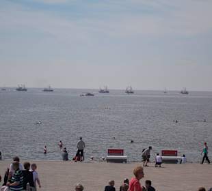 Am neuen Strand von Büsum, die Kutter-Regatta 