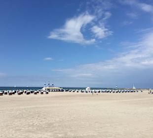 Blick vom nächstgelegenen Strandaufgang