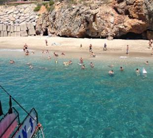 Schwimmpause im türkisen Wasser