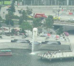 Merlion aus der Vogelperspektive