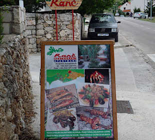 Restaurant Ranc Angebotstafel