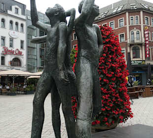 Die Skulpturengruppe mit dem Oecher Klenkes