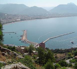 Widok na port w alanyi