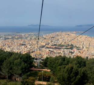 Erice-Sycylia -kolejka gondolowa do maista