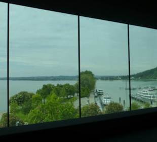 Blick vom Panoramafenster des Vorarlberg Museums