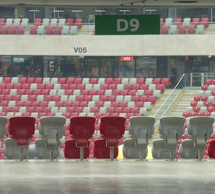 Blick auf die Sitzplätze im Stadion Narodowy