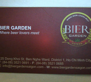 Visitenkarte Beergarden