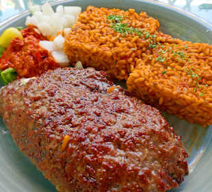 Fleischtasche mit Schafskäse