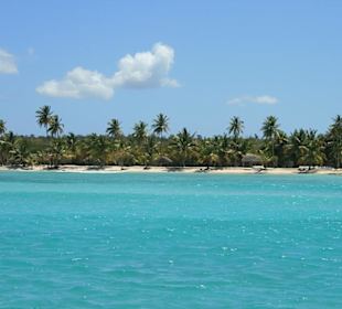 Anfahrt mit dem Katamaran auf Islas Saona