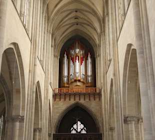 Blick zur Orgelempore