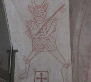 Fresko einer wendischen Gottheit