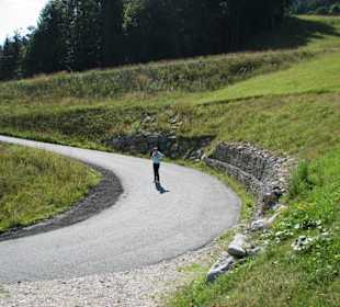 Der Weg nach Oben zur Sprunganlage.