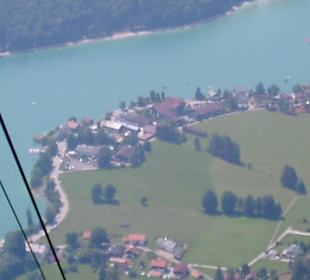 Walchensee Gondel-Bergstation, Blick auf den See