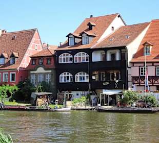 Die Häuser Klein-Venedigs am Ufer der Regnitz