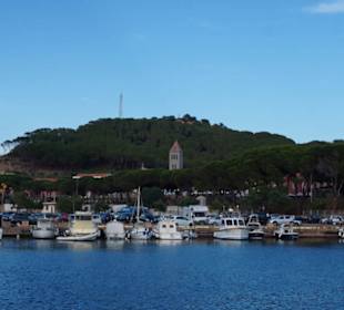 Blick auf Altstadt von Arbatax