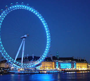 London Eye bei Nacht