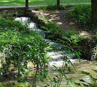 Der Wasserzulauf des Weihers