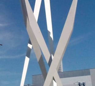 Porscheskulptur Gerry Judah in Stuttgart