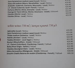 Speisekarte