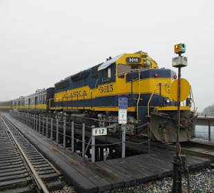 Bahnhof, Zug zu lang, lok steht draussen