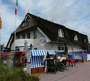 Shops and Restaurants at Sea Front in Dahme
